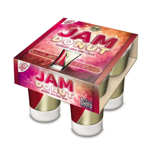 TOP SHOT JAM DONUT RASPBERRY 4 X 2.5 CL