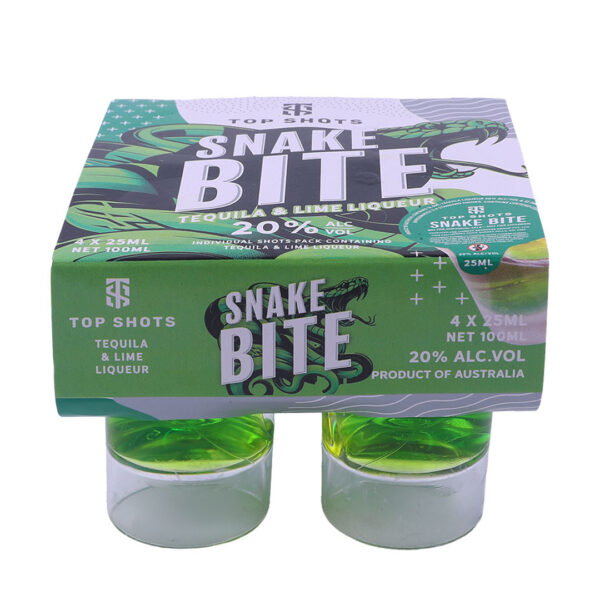 TOP SHOTS SNAKE BITE TEQUILA | 4 X 2.5 CL